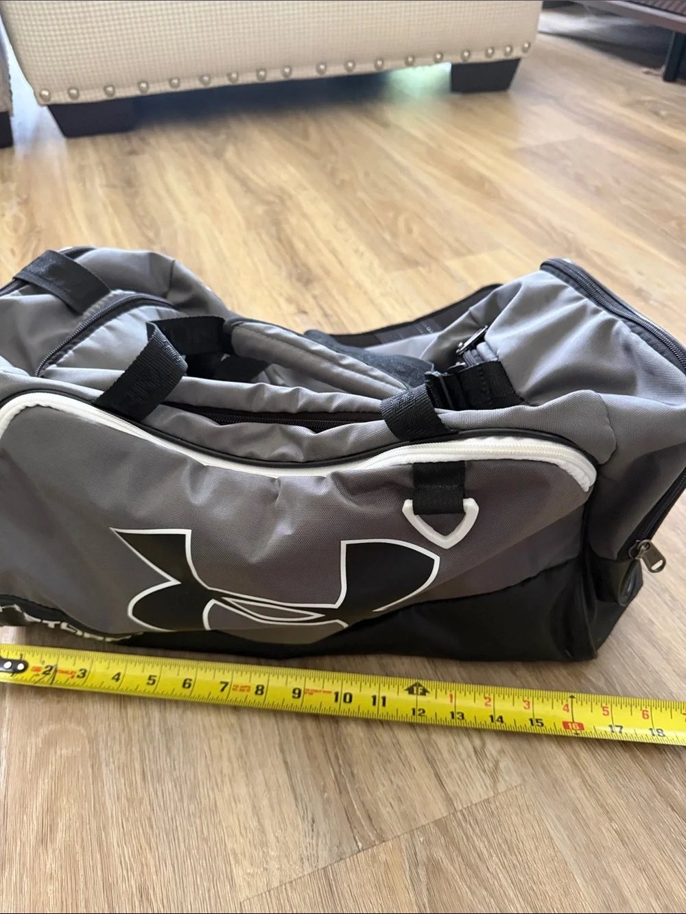 Under Armour Gray and Black Storm Duffel Bag